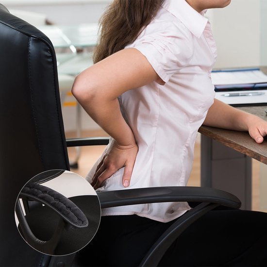 Unyqoos® Comfortabele armleuninghoezen voor bureaustoelen met traagschuim en zachte bekleding