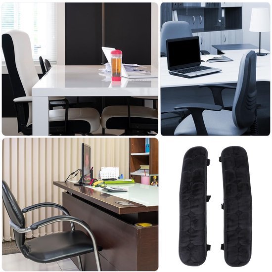 Unyqoos® Comfortabele armleuninghoezen voor bureaustoelen met traagschuim en zachte bekleding