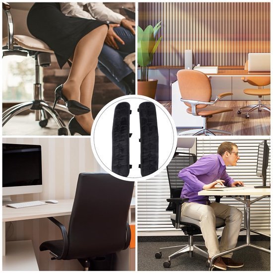 Unyqoos® Comfortabele armleuninghoezen voor bureaustoelen met traagschuim en zachte bekleding