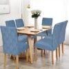 550x550-27668.jpg Unyqoos® Set van 6 Elegante Stretch Stoelhoezen voor Diverse Stoelen en Gelegenheden in Blauw