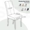 Unyqoos® Set van 4 elastische stoelhoezen voor moderne eetkamerstoelen in zwart