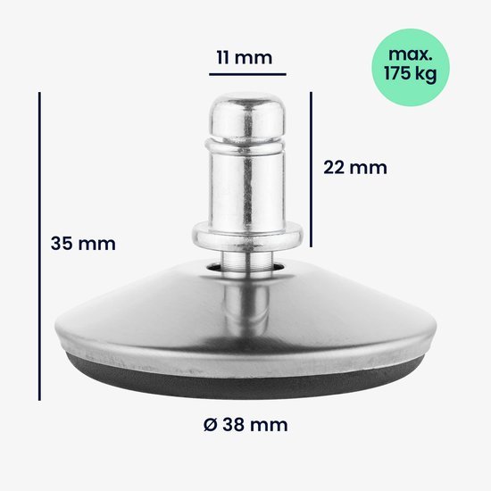 550x550-27675.jpg Unyqoos® Set van 5 vloerglijders voor bureaustoelen ter bescherming van harde vloeren