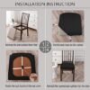550x550-27689.jpg Unyqoos® Set van 24 elastische stoelhoezen voor eetkamerstoelen in beige kleur