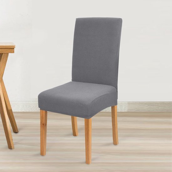 550x550-27705.jpg Unyqoos® Waterafstotende stretch stoelhoezen voor eetkamerstoelen set van vier in lichtgrijs