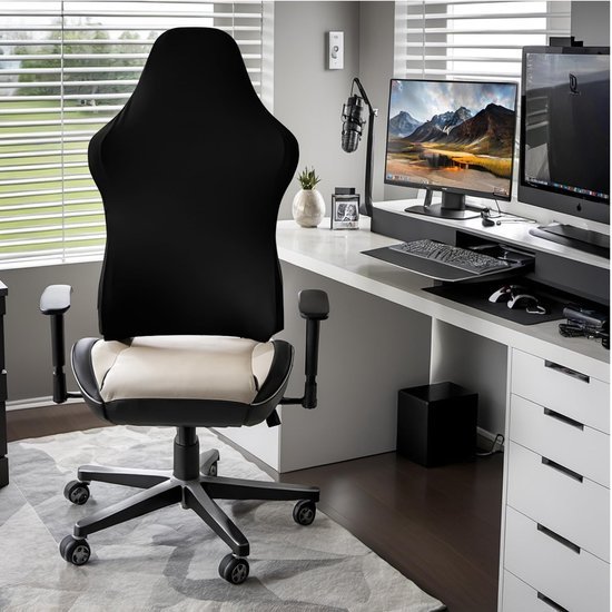 Unyqoos® Rekbare stoelhoes set voor gaming- en bureaustoelen met armleuningbescherming