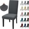 550x550-27737.jpg Unyqoos® Set van 2 Grijze Elastische Stoelhoezen voor Eetkamer en Woonkamer
