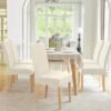 550x550-27755.jpg Unyqoos® Set van 6 Rekbare Fluwelen Stoelhoezen voor Schommelstoelen, Eetkamer en Bruiloften in Beige