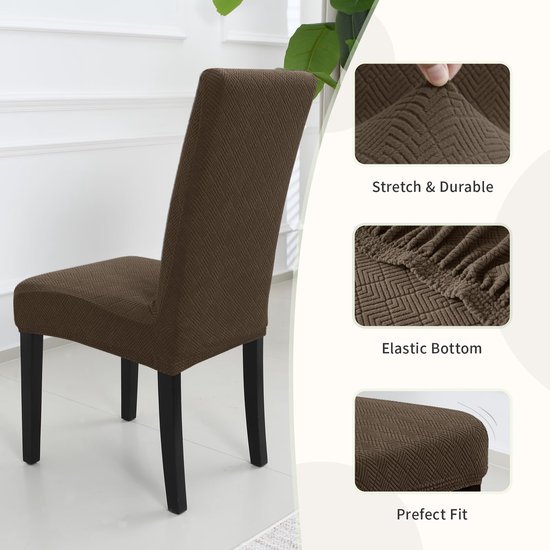 550x550-27762.jpg Unyqoos® Set van 2 elastische stoelhoezen met modern jacquardpatroon voor eetkamerstoelen