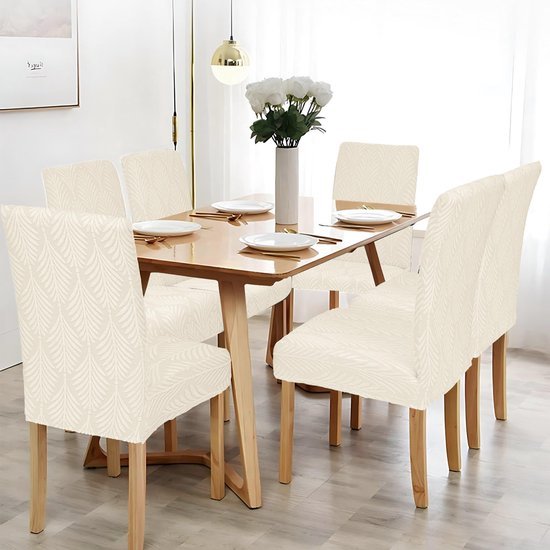 550x550-27793.jpg Unyqoos® Stretchbare stoelhoezen set van 6 voor diverse gelegenheden, universele pasvorm en afneembare bescherming