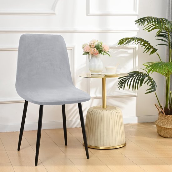 Unyqoos® Stretchbare en stijlvolle fluwelen stoelhoezen set voor diverse stoelen en gelegenheden