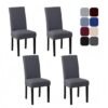 Unyqoos® Elastische stoelhoezen set van 4 voor eetkamerstoelen en evenementen