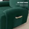 Unyqoos® Elastische fluwelen hoes voor relaxstoel in donkergroen voor optimale bescherming