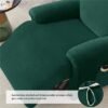 Unyqoos® Elastische fluwelen hoes voor relaxstoel in donkergroen voor optimale bescherming