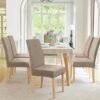 Unyqoos® Elastische Fluwelen Stoelhoezen Set van 4 voor Diverse Stoelen en Gelegenheden
