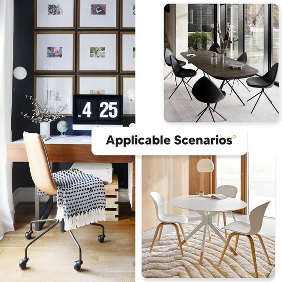 Unyqoos® Donkergrijze elastische stoelhoezen voor eetkamer en meer - set van 6