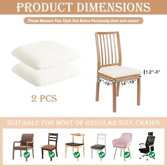 550x550-27860.jpg Unyqoos® Set van 2 rekbare en wasbare stoelhoezen voor eetkamerstoelen