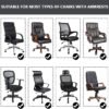 Unyqoos® Elastische en fluwelen bureaustoelhoes met armleuning voor een stijlvolle uitstraling