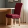 Unyqoos® Set van 6 elastische stoelhoezen voor eetkamerstoelen in bordeaux