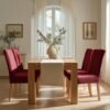 Unyqoos® Set van 6 elastische stoelhoezen voor eetkamerstoelen in bordeaux