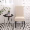 Unyqoos® Universele Stretch Stoelhoezen Set van 4 voor Diverse Gelegenheden in Beige