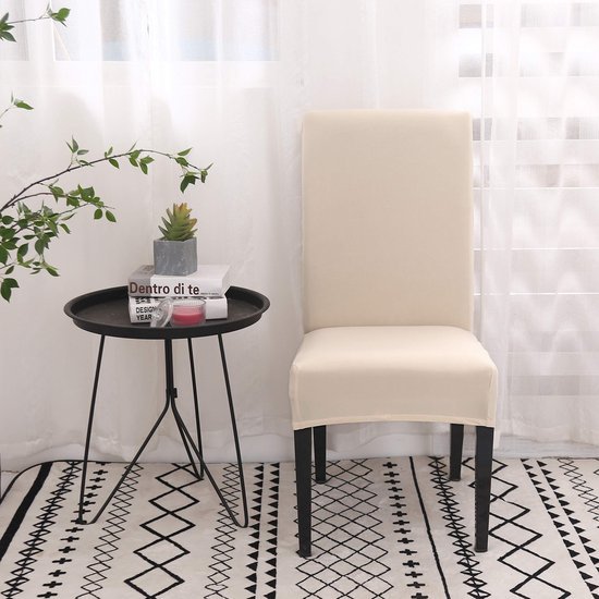 Unyqoos® Universele Stretch Stoelhoezen Set van 4 voor Diverse Gelegenheden in Beige
