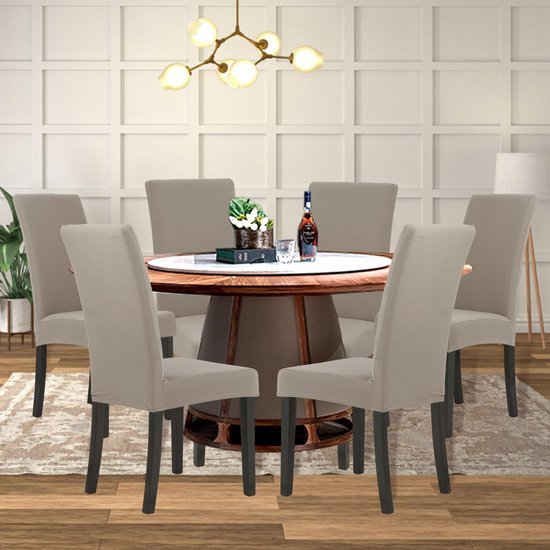 550x550-27910.jpg Unyqoos® Set van 6 rekbare stoelhoezen voor eetkamer, hotel en feesten in kaki kleur