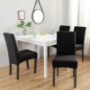 550x550-27920.jpg Unyqoos® Set van 4 Stretchbare Stoelhoezen voor Eetkamerstoelen in Zwart Fluweel