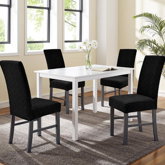 Unyqoos® Universele Stretch Stoelhoezen Set van 6 voor Eetkamerstoelen en Feestelijke Gelegenheden