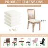 550x550-27937.jpg Unyqoos® Set van 4 rekbare stoelhoezen voor eetkamerstoelen in lichtgrijs