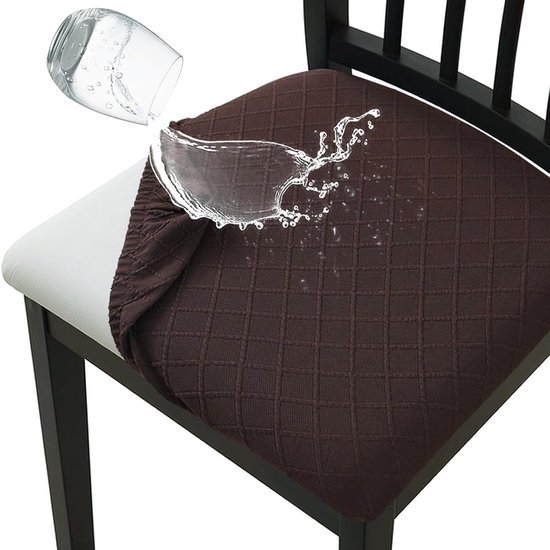 550x550-27944.jpg Unyqoos® Set van vier waterdichte stoelhoezen met elastische pasvorm voor eetkamerstoelen