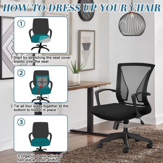 Unyqoos® Elastische en wasbare stoelhoes voor veelzijdige bescherming en decoratie