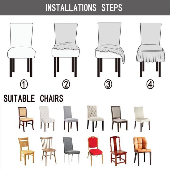 550x550-27967.jpg Unyqoos® Set van 2 lichtgroene stretch stoelhoezen voor eetkamerstoelen met elegante rok