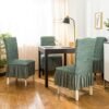550x550-27968.jpg Unyqoos® Set van 2 lichtgroene stretch stoelhoezen voor eetkamerstoelen met elegante rok
