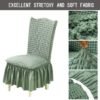 550x550-27970.jpg Unyqoos® Set van 2 lichtgroene stretch stoelhoezen voor eetkamerstoelen met elegante rok