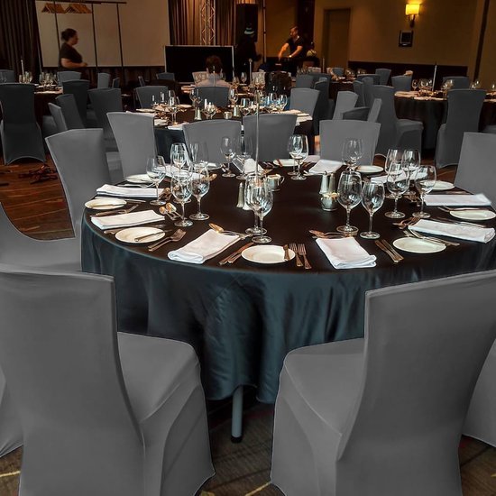 Unyqoos® Set van 20 Elastische Donkergrijze Stoelhoezen voor Elegante Evenementen