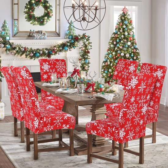 Unyqoos® Rekbare stoelhoezen set voor eetkamerstoelen, ideaal voor elk interieur