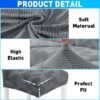Unyqoos® Elastische stoelhoezen set van 4 voor hoge rugleuning stoelen in lichtgrijs