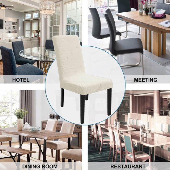 Unyqoos® Elastische en wasbare stoelhoezen set voor veelzijdig gebruik in huis en evenementen