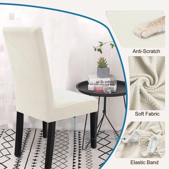 Unyqoos® Elastische en wasbare stoelhoezen set voor veelzijdig gebruik in huis en evenementen