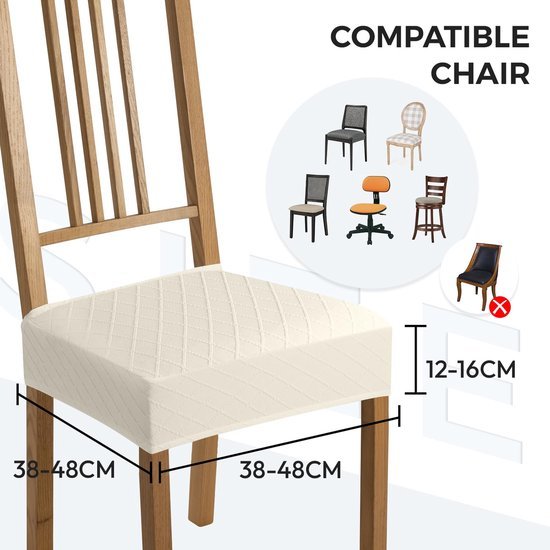 550x550-28010.jpg Unyqoos® Set van 6 veelzijdige en rekbare stoelhoezen voor eetkamerstoelen