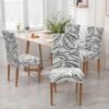 550x550-28022.jpg Unyqoos® Set van 6 Universele Stretch Stoelhoezen van Jacquard Stof voor Eetkamerstoelen en Evenementen