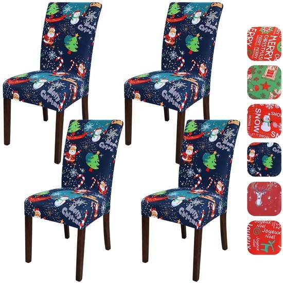 550x550-28036.jpg Unyqoos® Vierdelige set kerststoelhoezen van rekbaar materiaal voor eetkamerstoelen
