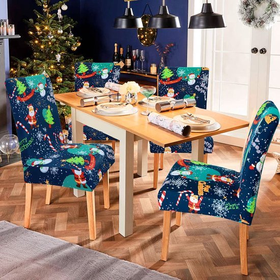 550x550-28037.jpg Unyqoos® Vierdelige set kerststoelhoezen van rekbaar materiaal voor eetkamerstoelen
