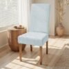 Unyqoos® Universele stretchbare chenille stoelhoezen set van 4 voor diverse gelegenheden en stoelen