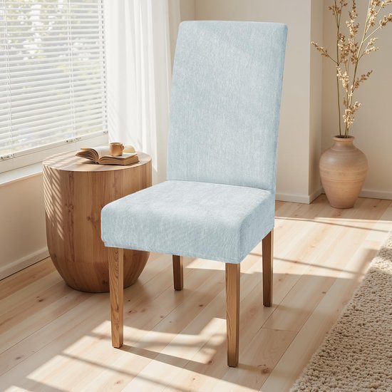Unyqoos® Universele stretchbare chenille stoelhoezen set van 4 voor diverse gelegenheden en stoelen