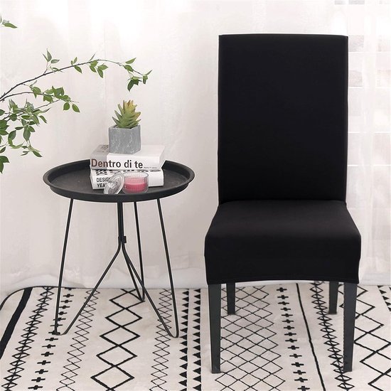 550x550-28079.jpg Unyqoos® Set van 6 Zwarte Stoelhoezen voor Kantelbare Stoelen in Eetkamer en Hotel