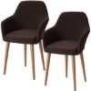 Unyqoos® Elastische en Wasbare Stoelhoezen voor Fauteuils en Eetkamerstoelen, Set van 2