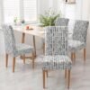 550x550-28107.jpg Unyqoos® Stretchbare Jacquard Stoelhoezen Set voor Eetkamerstoelen - Bescherm en Verfraai Uw Interieur