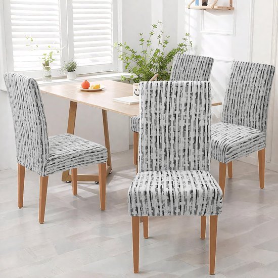 550x550-28107.jpg Unyqoos® Stretchbare Jacquard Stoelhoezen Set voor Eetkamerstoelen - Bescherm en Verfraai Uw Interieur