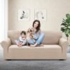 Unyqoos® Elastische bankhoes voor driezitsbank met antislip en huisdierbescherming